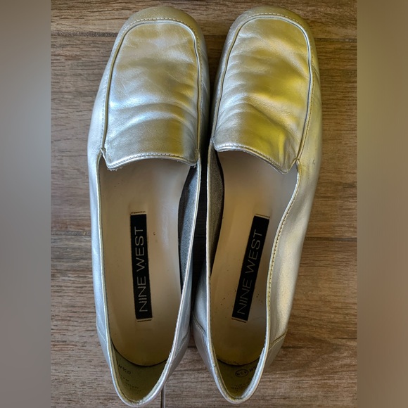 Nine West Silver Loafers - Picture 2 of 4